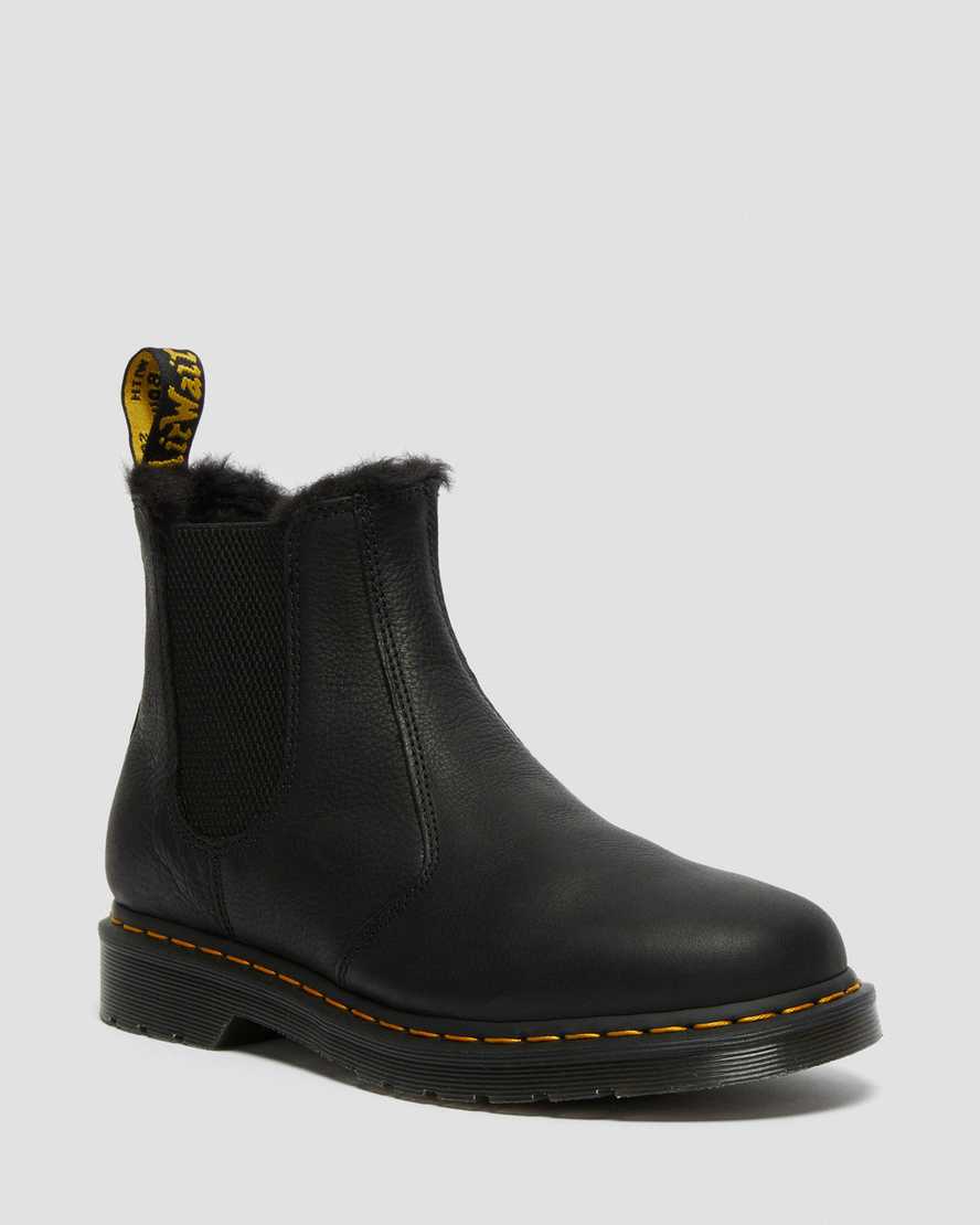 Dr. Martens 2976 Faux Fur Lined Erkek Chelsea Bot - Bot Siyah |EAMHS1382|